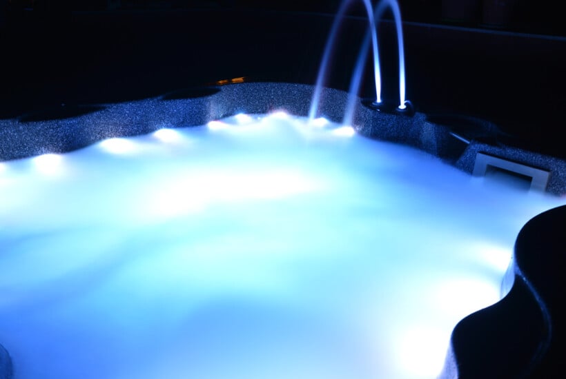 Fancy jacuzzi LED lights and covers with Shelly Plus 1PM and Shelly RGBW2
