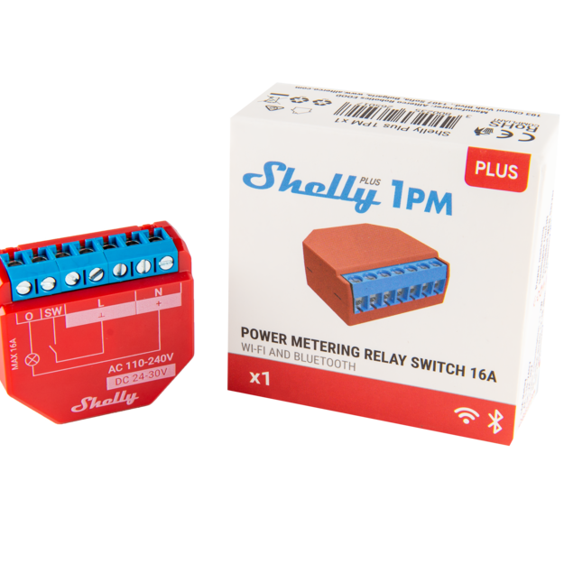 Shelly WLAN-Schaltaktor Shelly Plus 1PM WiFi-Switch