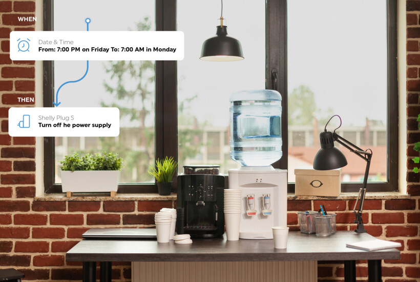Office water dispenser and coffee machines
