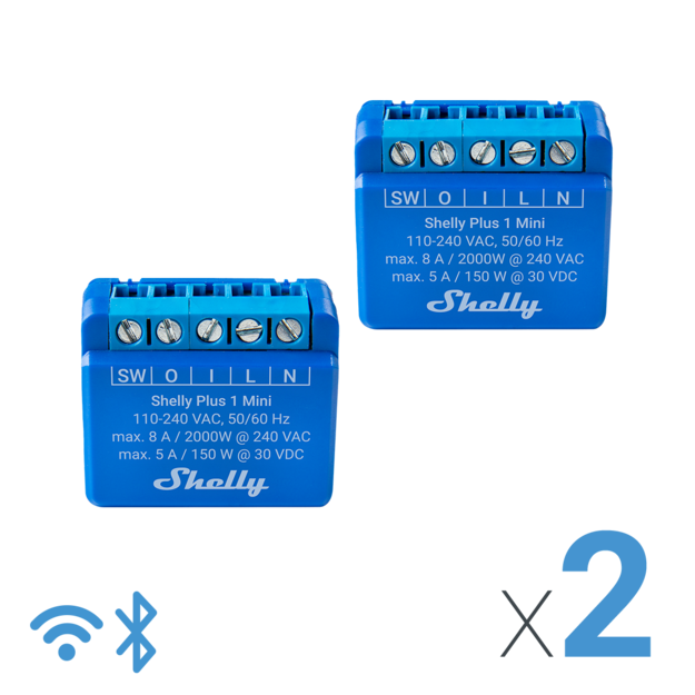 Shelly Plus 1 Mini (2 Pack) - Shelly Plus 1 Mini - All products