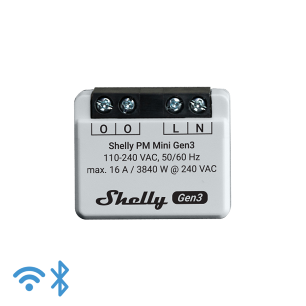 Shelly 1 Mini Gen3 Wi-Fi-operated smart switch, 1 channel 8 A