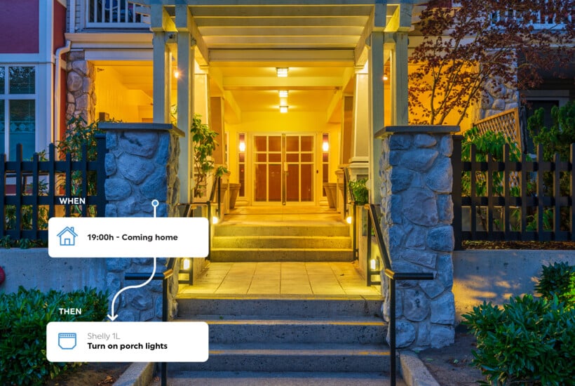 Come home to welcoming light porch smart lights