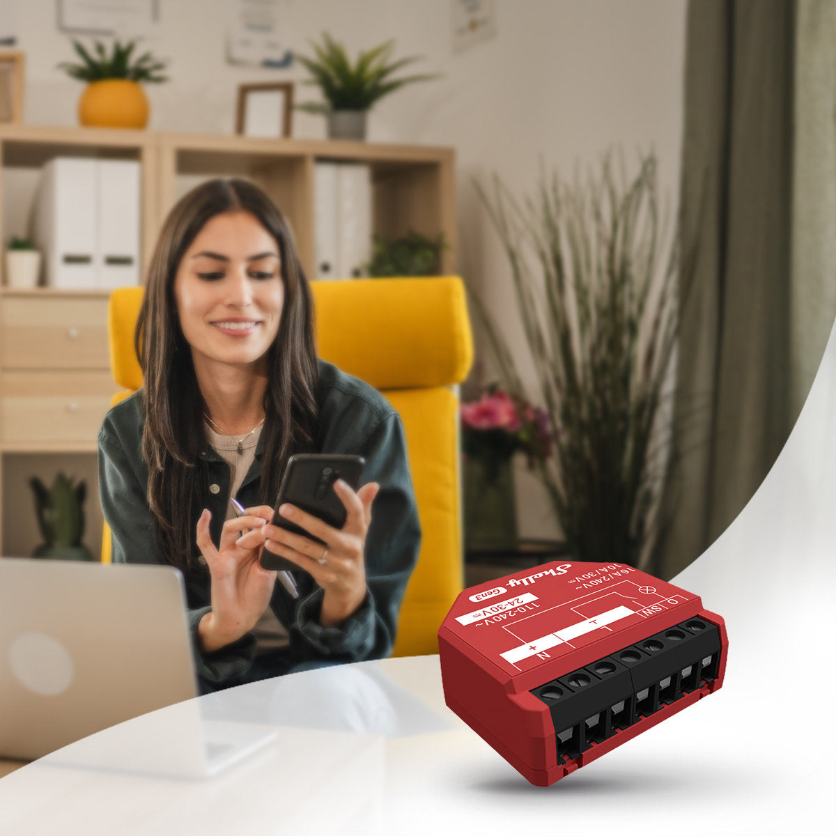 Shelly device supporting KNXnet/IP communication