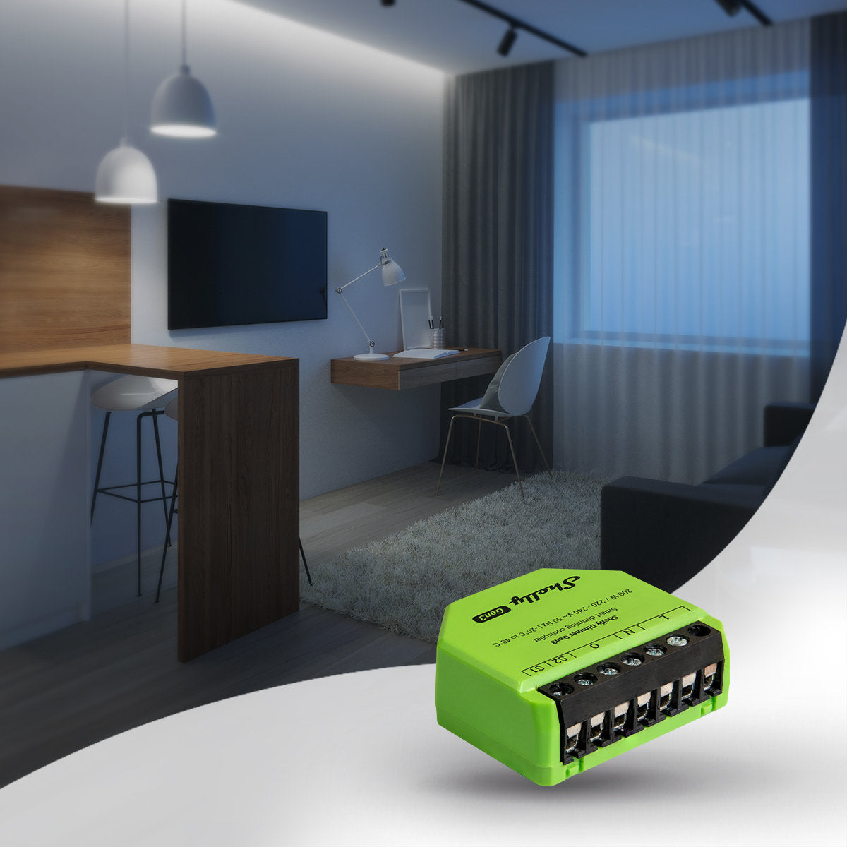 Shelly smart lighting device for smart home lighting control