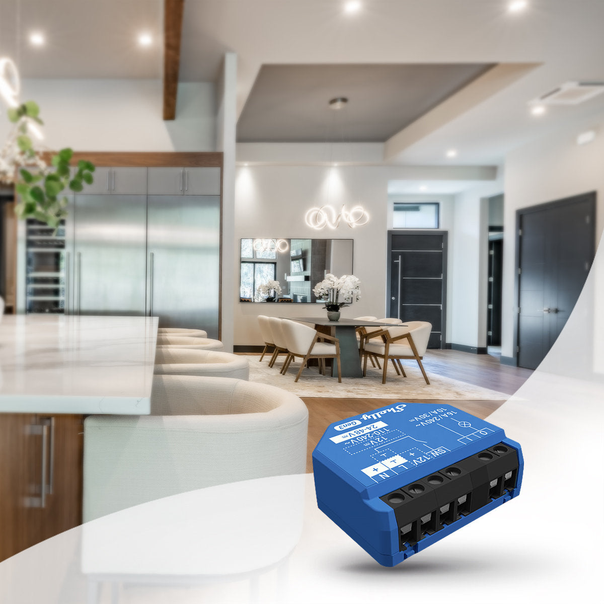 Shelly smart switching device for smart home control