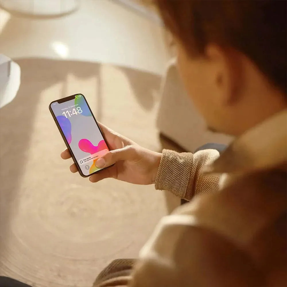 hand with smartphone; check Smart Lock battery level and lock status comfortably in the app