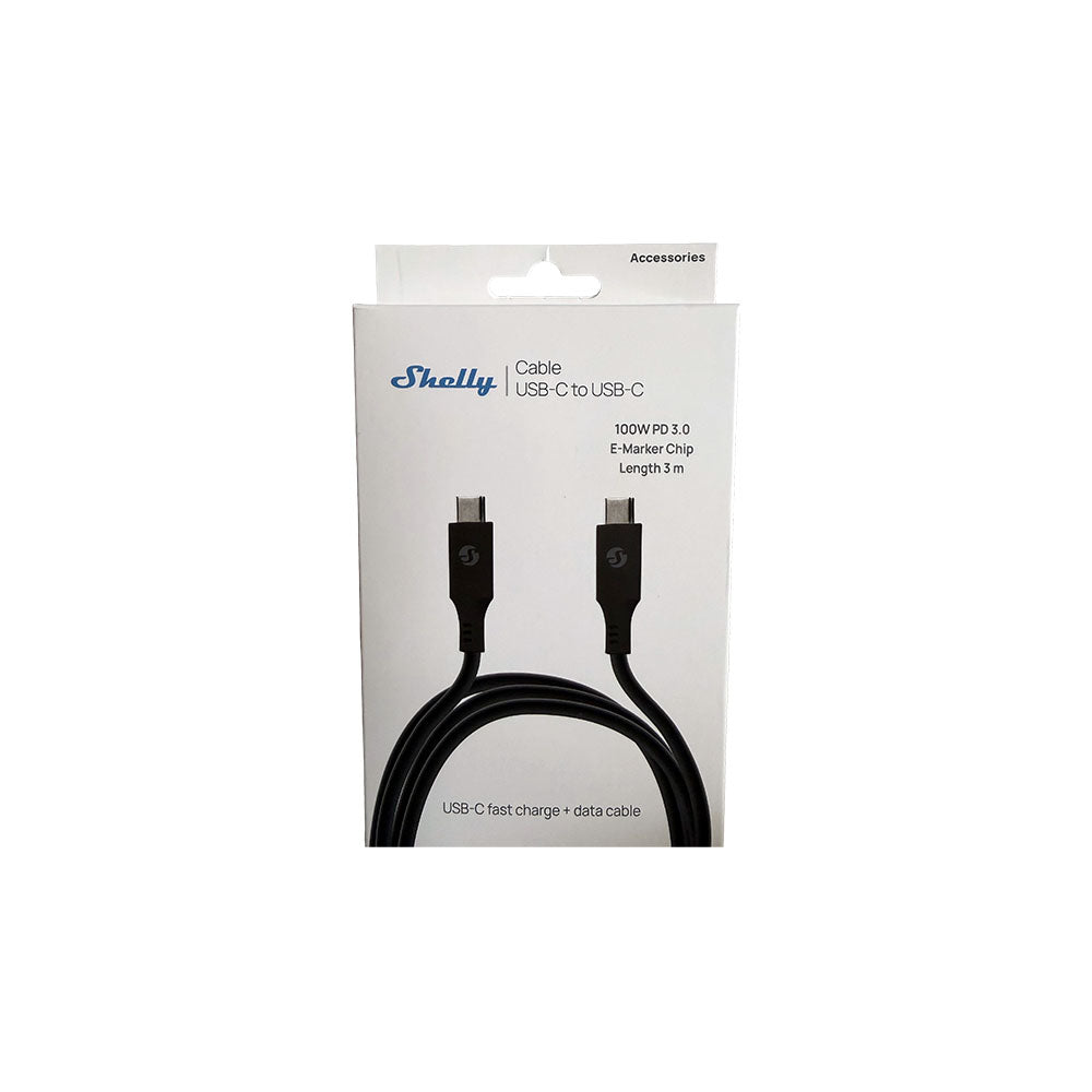 Cable USB-C to USB-C 100W Black 3m