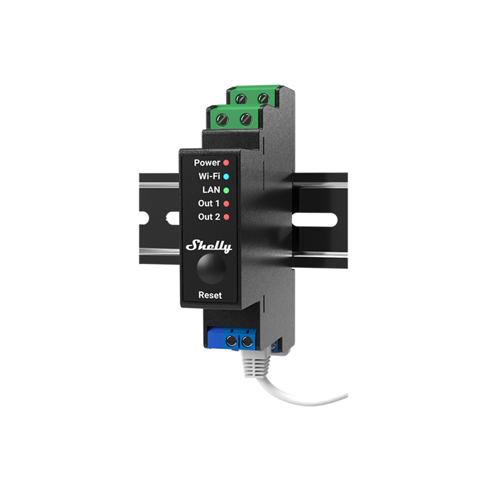 Shelly Pro 2PM — module de commande et de mesure