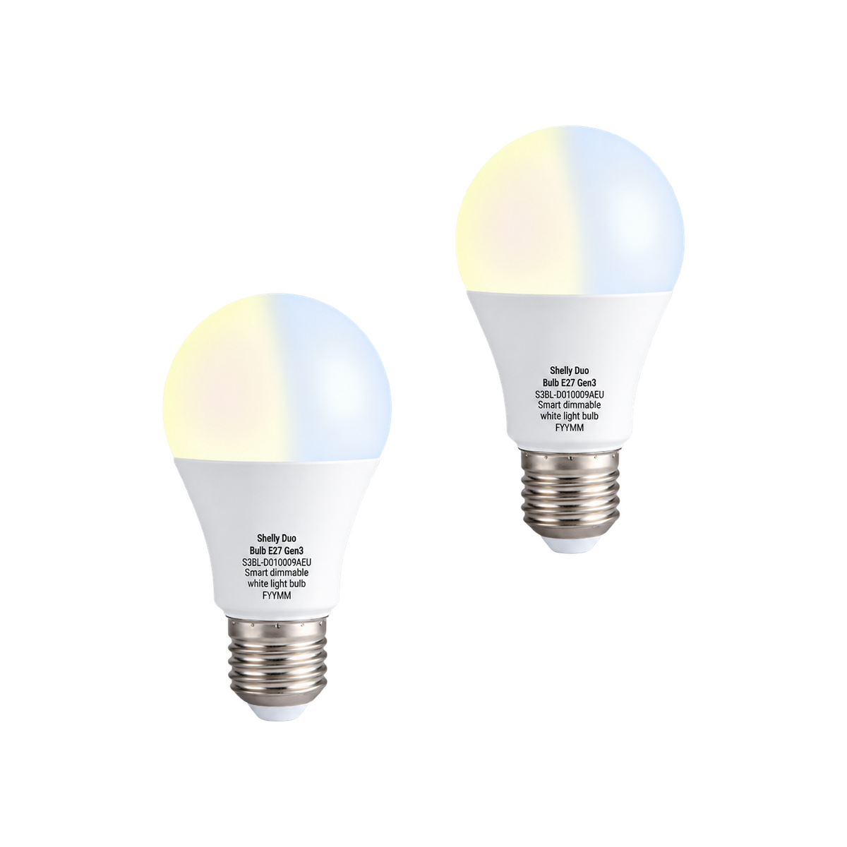 Shelly Duo Bulb E27 Gen3 2-pack