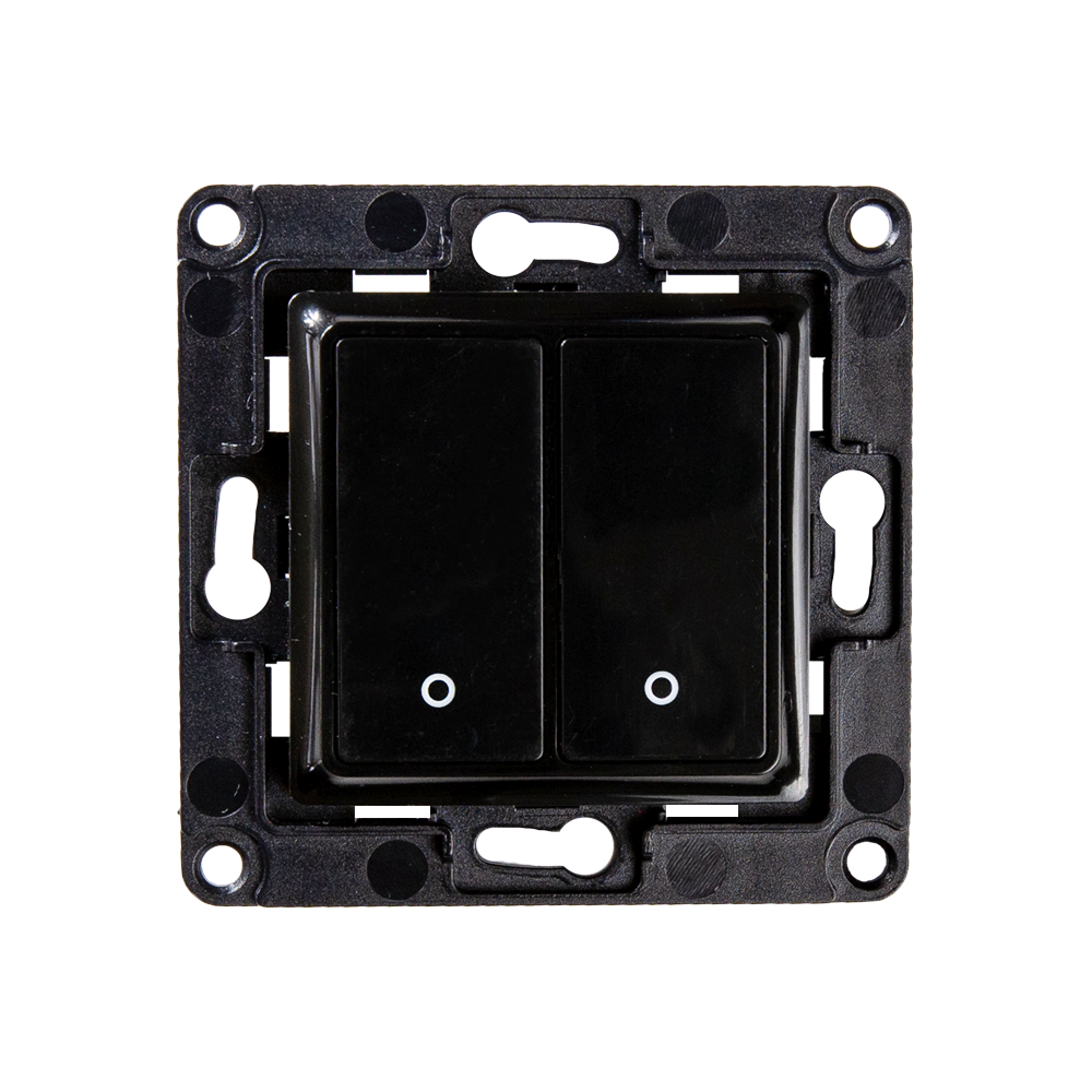 Shelly Wall Switch with 2 Buttons Black