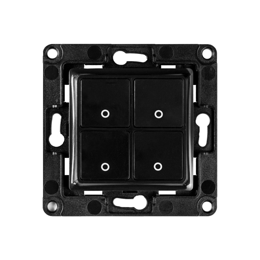 Shelly Wall Switch with 4 Buttons Black