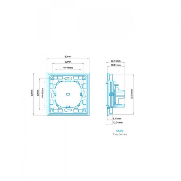 Shelly Wall Switch with 4 Buttons Black