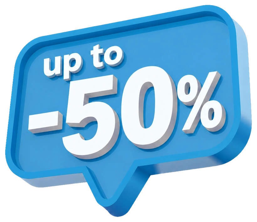Up to -50%